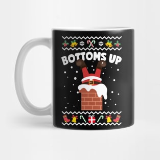Bottoms Up Funny Ugly Christmas Mug